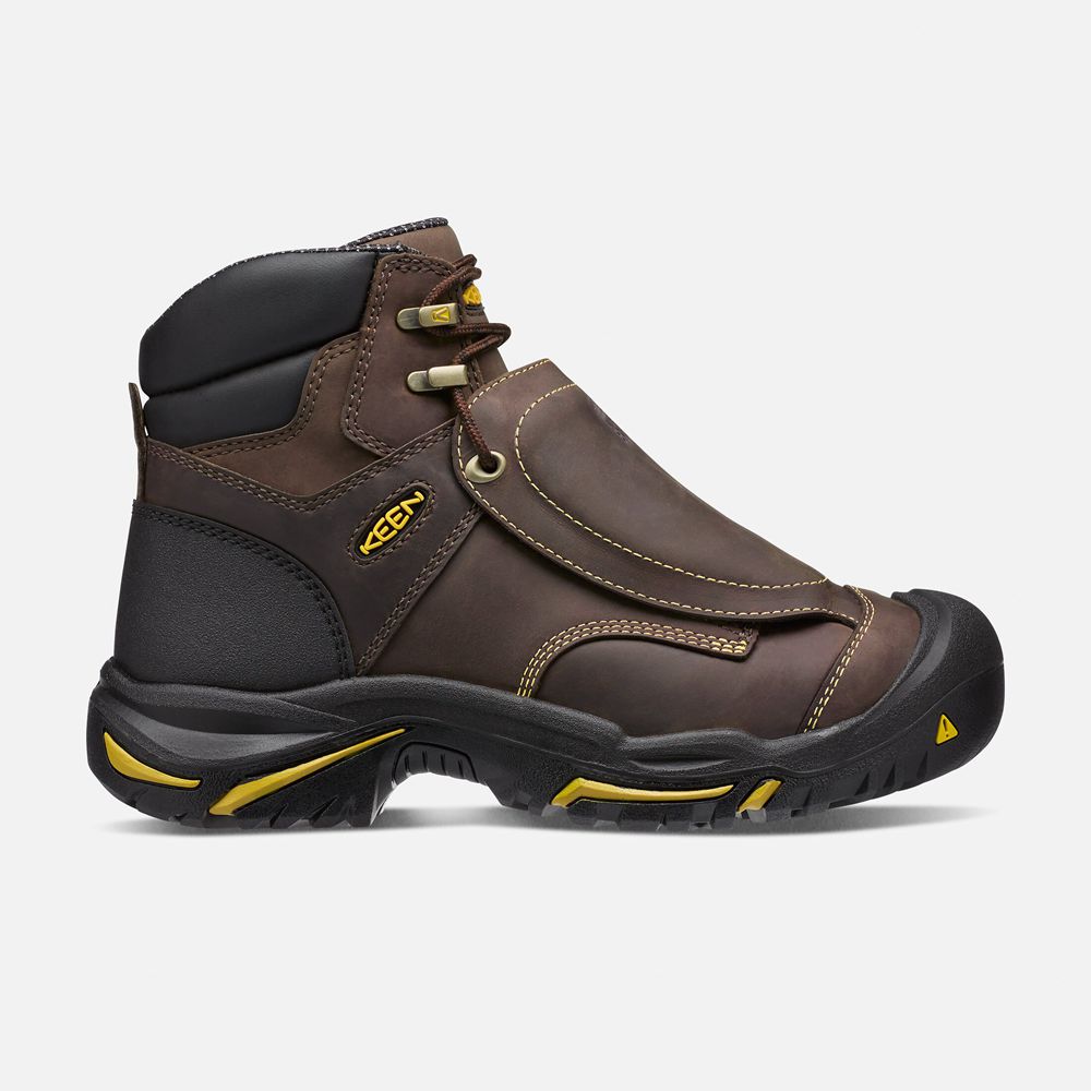 Botte de Travail Keen Homme Marron | Mt Vernon 6\" Met (Steel Toe) | UNVAX-1273